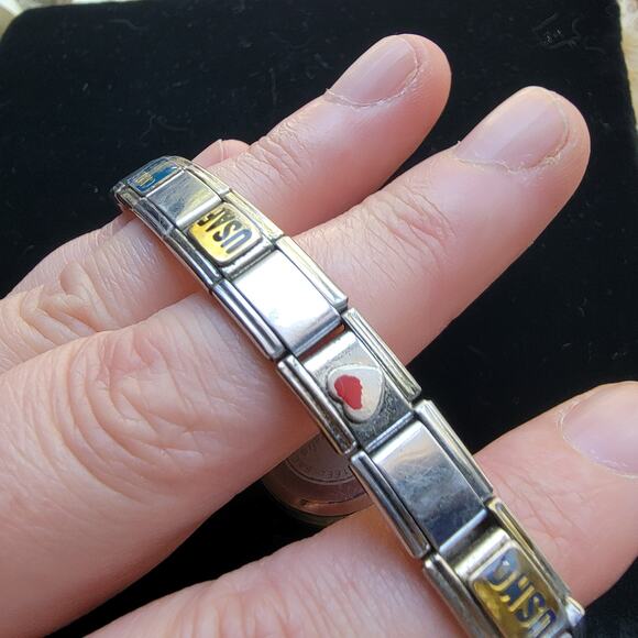 Vintage Watch Pink Dial Charm Bracelet Quartz Dainty Stretch Gift for Grandma - Picture 5 of 10